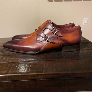 Magnanni Monk Straps Tan Size 15